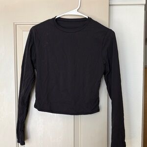 Black Cropped Thermal Top. Worn once